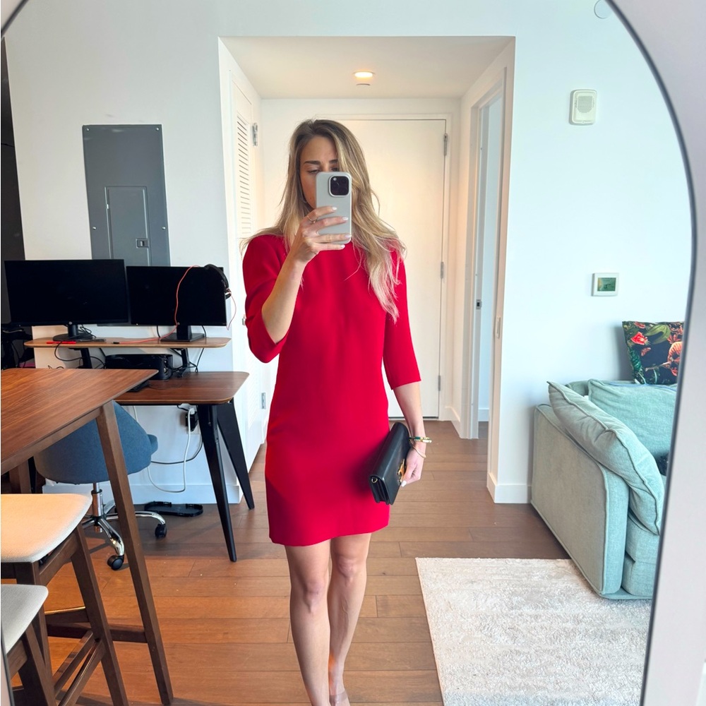 CLAUDIE PIERLOT - perfect little red dress with open back - size 2/36